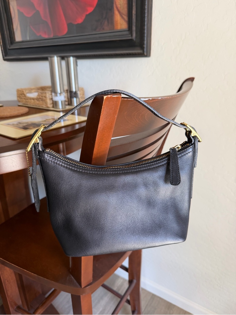 Coach Black Leather Legacy West Demi Pouch F1P-9844 - Picture 2 of 9